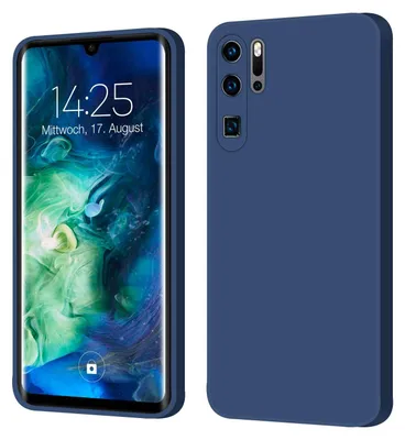 Produktbild von Hülle für Huawei P30 Pro Case Cover Bumper Smartphone Softgrip Schutzhülle Farbe: Blau