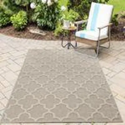 Produktbild von Homebyhome In & Outdoor Teppich Skandi Boho Stil Einfarbig Flachgewebe Wetterfest Wohnzimmer Balkon Terrasse Küchenteppich, Grösse: 160x230 cm