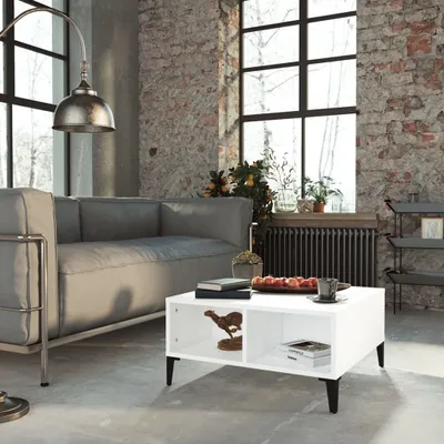 Obrázok produktu pre vidaXL Konferenčný stolík biely 60x60x30 cm materiál na báze dreva - Konferenčný stolík - Konferenčné stolíky - Konferenčné stolíky