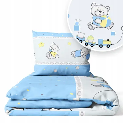 Produktbild von Kinderbettwäsche 100x135 Baumwolle Baby Bettwäsche Set 100x135 + 40x60 Kissenbezug Jungen & Mädchen Kleinkind Bettbezug