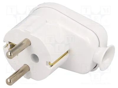 Image de 1 connecteur : pour alimentation secteur, prise mâle 2P PE W-10133, monophasé