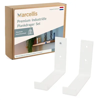 Image de Supports industriels pour étagères de 15 cm - Blanc, en acier