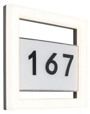 Zdjęcie produktu dla Kinkiet zewnętrzny LED ALICE antracytowo-biały 13W Ciepła biel 800lm aluminium wym:21x3,5x21cm IP44 Lutec