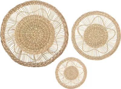 Produktbild von Set aus 2 Wanddekorationen - Schilfrohr - D38 cm - Atmosphera créateur d'intérieur