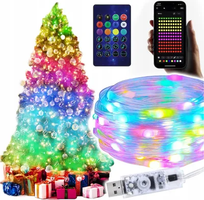 Zdjęcie produktu dla Lampki Choinkowe Led Smart 15M 150 Diod Aplikacja Bluetooth Usb