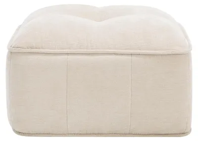 Productafbeelding van Zitkruk beige, polyester, zonder frame, als modulaire sofa-element, met een kern van 32D schuim en een antislip voet, 76x69x46 cm