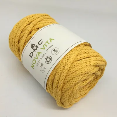 Obrázek produktu pro Recyklovaná bavlněná příze DMC Eco Vita-12 (4 mm), složená z 80 % bavlny a 20 % polyesteru. (Barva 92)