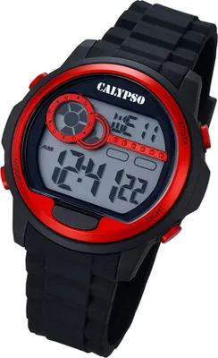 Produktbild von Calypso Herren Uhr Digital K5667/2 Kunststoff PUR Armbanduhr schwarz UK5667/2