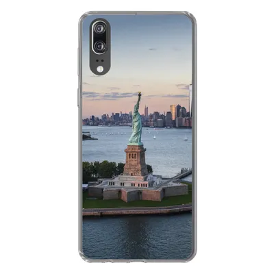 Produktbild von MuchoWow® Handyhülle Schutzhülle Hülle für Huawei P20 New York - Freiheitsstatue - Skyline Silikon Softcase Handy Hülle - Hardcover