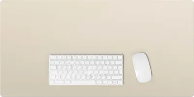 Produktbild von Farbe Beige – Schreibtischunterlage – Rutschfeste Tischunterlage – Schreibtischmatte für Büro & Zuhause – Schreibunterlage – Mauspad – Tischmatte – 90 x 45 cm