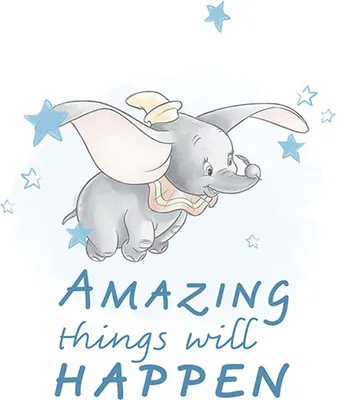 Image de Poster Disney Dumbo bleu - 610104 - 30 x 40 cm