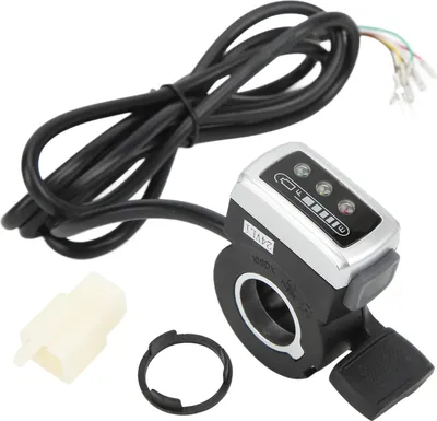 Immagine prodotto di acceleratore a 6 fili con interruttore on/off indicatore di batteria coperchio da 22 mm per bicicletta elettrica Scooter24V