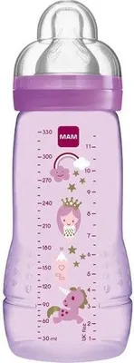 Produktbild von MAM A127 EASY Active 330ML 4M+ Baby-Flasche + Sauger, 330ml Fassungsvermögen, -frei