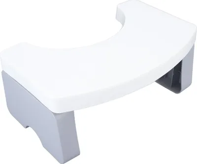 Image de Tabouret de toilette pliable en PP Tabouret de toilette portable pour la santé Cadeaux Voyage Blanc