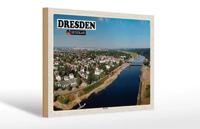 Produktbild von Holzschild Städte Dresden Deutschland Blasewitz 30x20cm