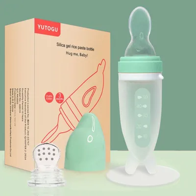 Obrázok produktu pre Lyžička na kŕmenie s dávkovačom Zelená