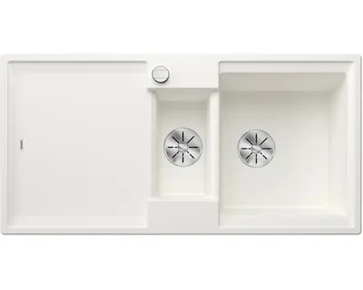 Produktbild von BLANCO ADIRA 6 S Einbauspüle SILGRANIT weiß ab 60 cm mit Ablauffernbedienung, mit Zubehör - inkl.