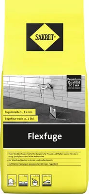Produktbild von SAKRET Flexfuge 1 - 15 mm weiß 1 kg