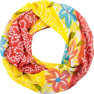 Produktbild von Sunsa Damen Loop Schal. Baumwolle Schlauchschal. Dünn Loopschal mit Blumendesign