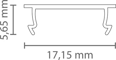Produktbild von PC31-14 FLAT Abdeckung 2 m – für LED Profil Exo-NLN1/NLN1F | opal