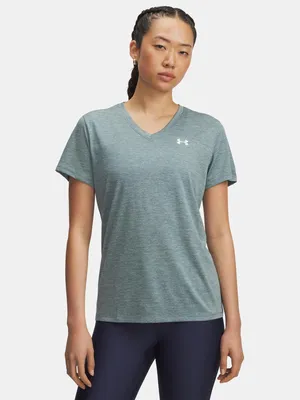Productafbeelding van Dames T-shirt UNDER ARMOUR TECH SSV - TWIST, artikelnummer 1384227-587, kleur blauw, maat S