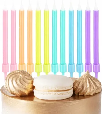 Immagine prodotto di Candele Di Compleanno Colorate 12 Pezzi