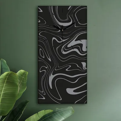 Produktbild von Wohnzimmer Leinwand Uhr Geräuschlos Küche 30x60 Farbig, Mosaik, Abstrakt, schwarze Zeiger