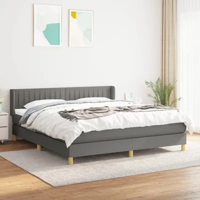 Produktbild von Maison Exclusive - Boxspringbett mit Matratze Dunkelgrau 160x200 cm Stoff
