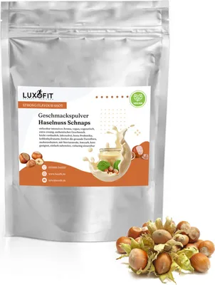 Image de Eau-de-vie de noisette Poudre de saveur Shot Flavour faible en calories 300 g