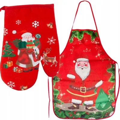 Produktbild von Martom Weihnachtliches Küchengarnitur mit Nikolaus Motiv