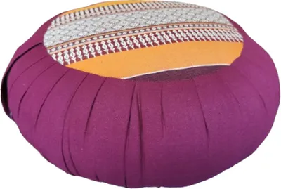 Immagine prodotto di Fine Asianliving Thai Cuscino Sedile Rotondo D40xH17cm Yoga Meditazione Cuscino Zafu Borgogna Rosso Arancio Cuscino Thai Meditazione Materassino Kapok 301-E05