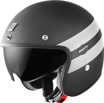 Zdjęcie produktu dla Bogotto V587 Crono Carbon Jethelm, schwarz matt/weiß, XS