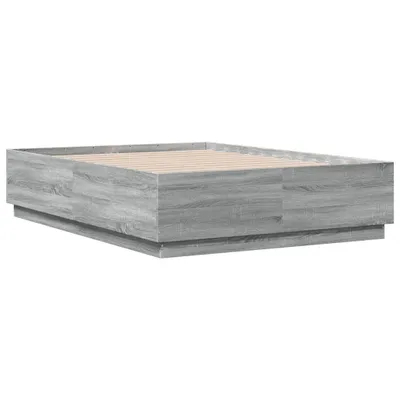 Produktbild von Bettgestell Grau Sonoma 120x190 cm Holzwerkstoff