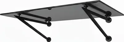 Produktbild von Glaszentrum Hagen 120x90 cm Glasvordach Grau BK-V