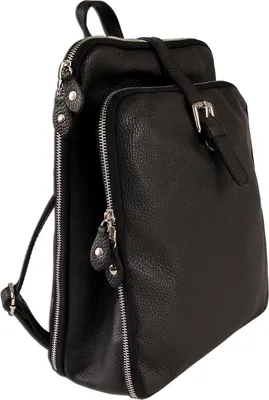 Produktbild von Rucksack schwarz Toscanto Cityrucksack Leder ORTM102RS