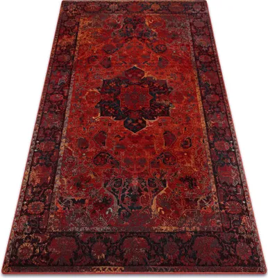 Produktbild von Wollteppich POLONIA Dukato Ornament Rubin rot 235x350 cm