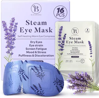 Produktbild von Selbsterwärmende Augenmaske 16 Stück, Lavendel, für Schlaf