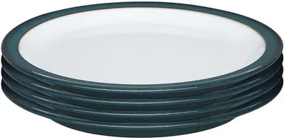 Image de Petites assiettes en céramique, vert/blanc, 17,5 cm, résistantes à la chaleur