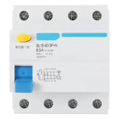 Zdjęcie produktu dla BL1E-63 3p N 63A RCCB Wyłącznik różnicowoprądowy 230V 30mA