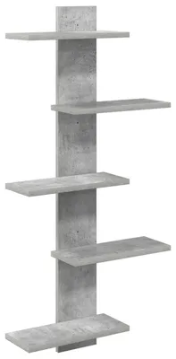 Obrázek produktu pro vidaXL Nástěnná police, betonová šedá, 48,5 x 15 x 101 cm, dřevotříska