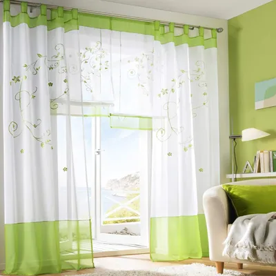 Produktbild von 2 Stück blumige Vorhänge für Wohnzimmer und Schlafzimmer
