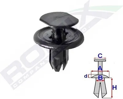 Produktbild von 10x ROMIX C70518 Clip radseitig, motorseitig