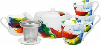 Immagine prodotto di Könitz Tee-Set 6-tlg. On Colour Flow, New Bone China, Bunt, 1400 ml, 11 5 001 1694