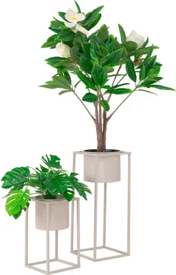 Image de House Collection Set de supports pour plantes Jonna Beige - 2 pièces
