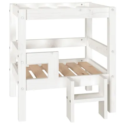 Obrázek produktu pro vidaXL Pelíšek pro psy bílý 55,5x53,5x60 cm Masivní borovicové dřevo