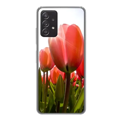 Produktbild von MuchoWow® Handyhülle Schutzhülle Hülle für Samsung galaxy a73 Blumen - Tulpen - Sonne Silikon Softcase Handy Hülle - Handyhülle
