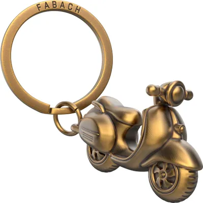 Produktbild von "Vespa" Schlüsselanhänger in Bronze - Geschenk Roller Schlüsselanhänger für Rollerfahrer und Vespa Fans