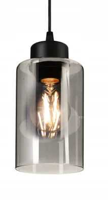 Obrázek produktu pro Luxolar - Led závěsné svítidlo - Závěsné svítidlo 4 plameny černé E27 60W - Stropní světlo obývací pokoj, černé sklo