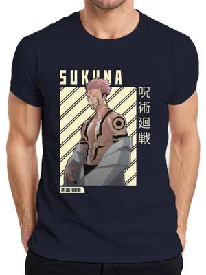 Produktbild von Sukuna Jujutsu Kaisen Ryomen Sukuna Anime Manga Otaku Geschenk Herren T-Shirt, Navy, L