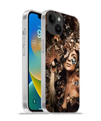 Produktbild von MuchoWow® Handyhülle Schutzhülle Hülle für Apple iPhone 14 Plus - Soft case Luxus - Frau - Tiere - Schmetterlinge - Vögel Silikon Softcase Handy Hülle - Abbildung